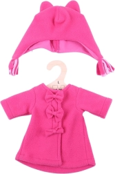Abrigo rosa con gorrito para muñeca de 38 cm BIGJIGS TOYS