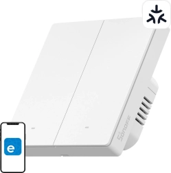 Sonoff M5 Matter interruptor inteligente de pared de 2 canales, 86 mm, blanco