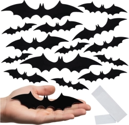 Ruhhy pegatinas 3D de murciélagos para Halloween 56 uds