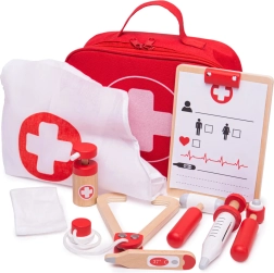 Maletín de médico BIGJIGS TOYS – set médico de madera para niños