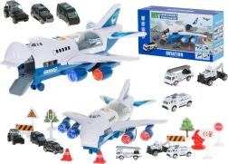 Avión de transporte policial con 6 coches
