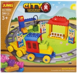 Jumei City set de construcción tren 54 piezas 28 × 26 cm - 1 unidad