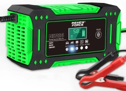 Cargador de baterías de automóvil con microprocesador RENEW FORCE 12 V 6 A