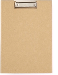 Carpeta doble A4 laminada Kraft natural
