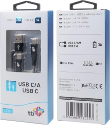 Cable 2 en 1: USB-C y USB A con longitud de 1,2 m