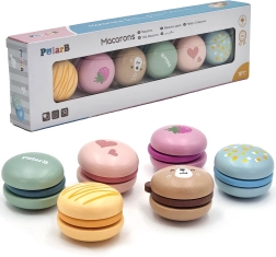 Macarons de madera PolarB Viga – set para pastelería infantil