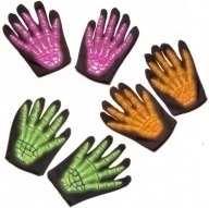 Guantes esqueléticos luminosos