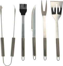 Juego de utensilios para barbacoa en estuche 6 en 1