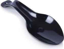 reposacucharas y cucharón negro