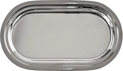Bandeja ovalada de acero para servir 33,5 × 19,5 cm