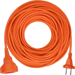 Cable alargador Solight con acoplador 15 m, 2×1,5 mm², naranja - 1 pieza