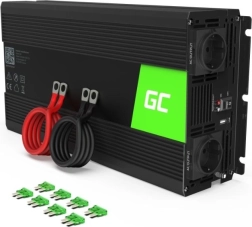 Inversor de tensión 12V/230V Green Cell con sinusoidal modificada 1500W