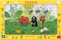 Puzzle de papel Dino: Krtek de excursión (15 piezas)