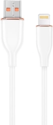 Cable de silicona USB-A a 8pin para carga y transferencia de datos, blanco