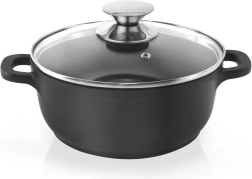 Olla de granito con tapa de vidrio GRANDE 20 cm, 2,3 l