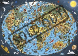 Puzzle mapa del mundo ilustrada de 1000 piezas DINO