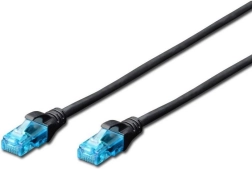 Cable patch U/UTP cat.5e PVC 1 m negro