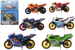 Moto de carreras de juguete metal/plástico 8 cm
