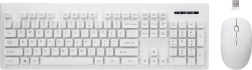 Kit inalámbrico de teclado y ratón Whiterun, blanco, tecnología 2,4 GHz