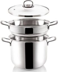 Olla vaporera de acero inoxidable ANETT 5 l, 3 piezas, 22 cm