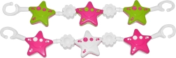 Cadena para cochecito con estrellas y flores