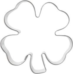 Cortador de galletas trébol de cuatro hojas 6 cm