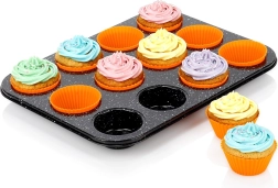 Molde granitado para muffins con cápsulas de silicona, set de 13 piezas
