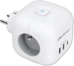 Cubo regleta de alimentación 6 en 1 con interruptor iluminado