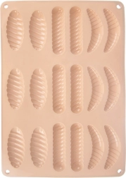 Molde de silicona para galletas y bombones 33 × 24,5 × 1 cm, beige