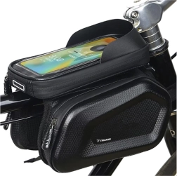 Bolsa de manillar para bicicleta Trizand – impermeable con funda para teléfono
