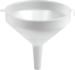 Embudo de plástico 40 cm blanco