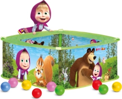 Piscina de juego Bino con pelotas MÁŠA Y EL OSO