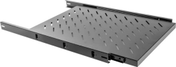Bandeja deslizante 1U para armario rack 19" de suelo 1000 mm, negra