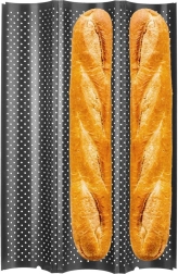 Molde para baguettes de acero al carbono 38 cm