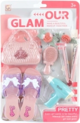 Set de belleza infantil con tacones y accesorios