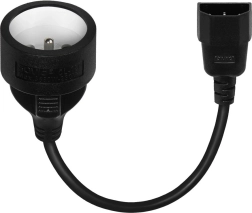 Adaptador de alimentación IEC C14 – CEE 7/5 (E) 15 cm SAVIO