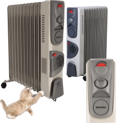 Calefactor eléctrico de aceite NIKURA de 11 aletas
