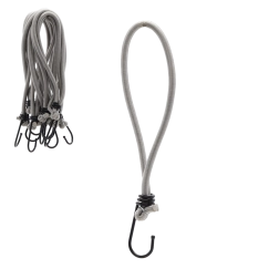 Juego de gomas elásticas de sujeción con ganchos 25 cm, diámetro 6 mm (25 uds.)