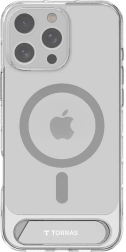 Funda Torras Pstand para iPhone 16 Pro – funda magnética transparente con soporte