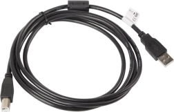 USB 2.0 AM-BM 1,8 m cable con ferrita negro