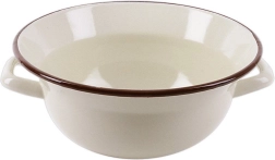 Bol de cocina esmaltado beige de 26 cm, 2,5 l