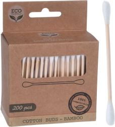 Bastoncillos cosméticos de bambú biodegradables 200 uds