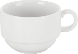 Taza blanca de porcelana MONA de 180 ml