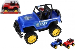 Coche todoterreno de policía a fricción 22 cm