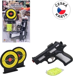 Pistola de bolitas con dos dianas 15 cm
