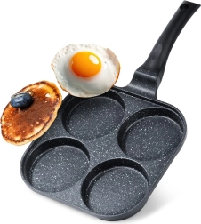 Sartén de granito para huevos con 4 cavidades 22 × 22 cm