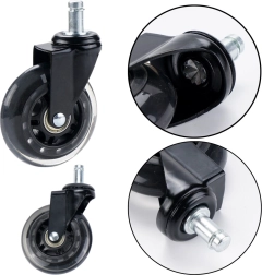 Rueda de caucho para silla transparente y silenciosa