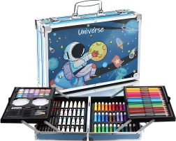 Set de dibujo infantil RENEW FORCE Cosmos en maletín, 145 piezas