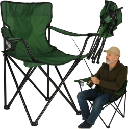 Silla plegable de camping y pesca verde