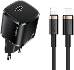 Cargador de pared 1× USB‑C 20 W con cable Lightning PD 3.0 – Lightning